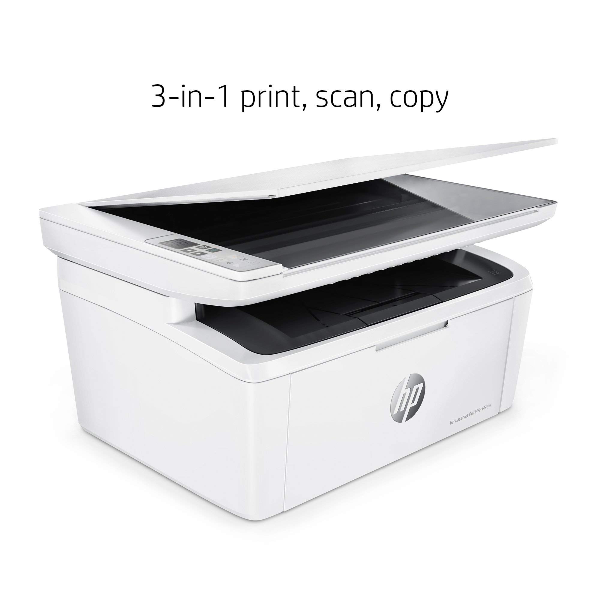 HP Laserjet Pro M29w Wireless All-in-One Monochrome Laser Printer with Mobile Printing - Copy, Scan, Fax - Works with Alexa (Y5S53A) (Renewed) - Perfect for Home Office & Small Business Document Printing