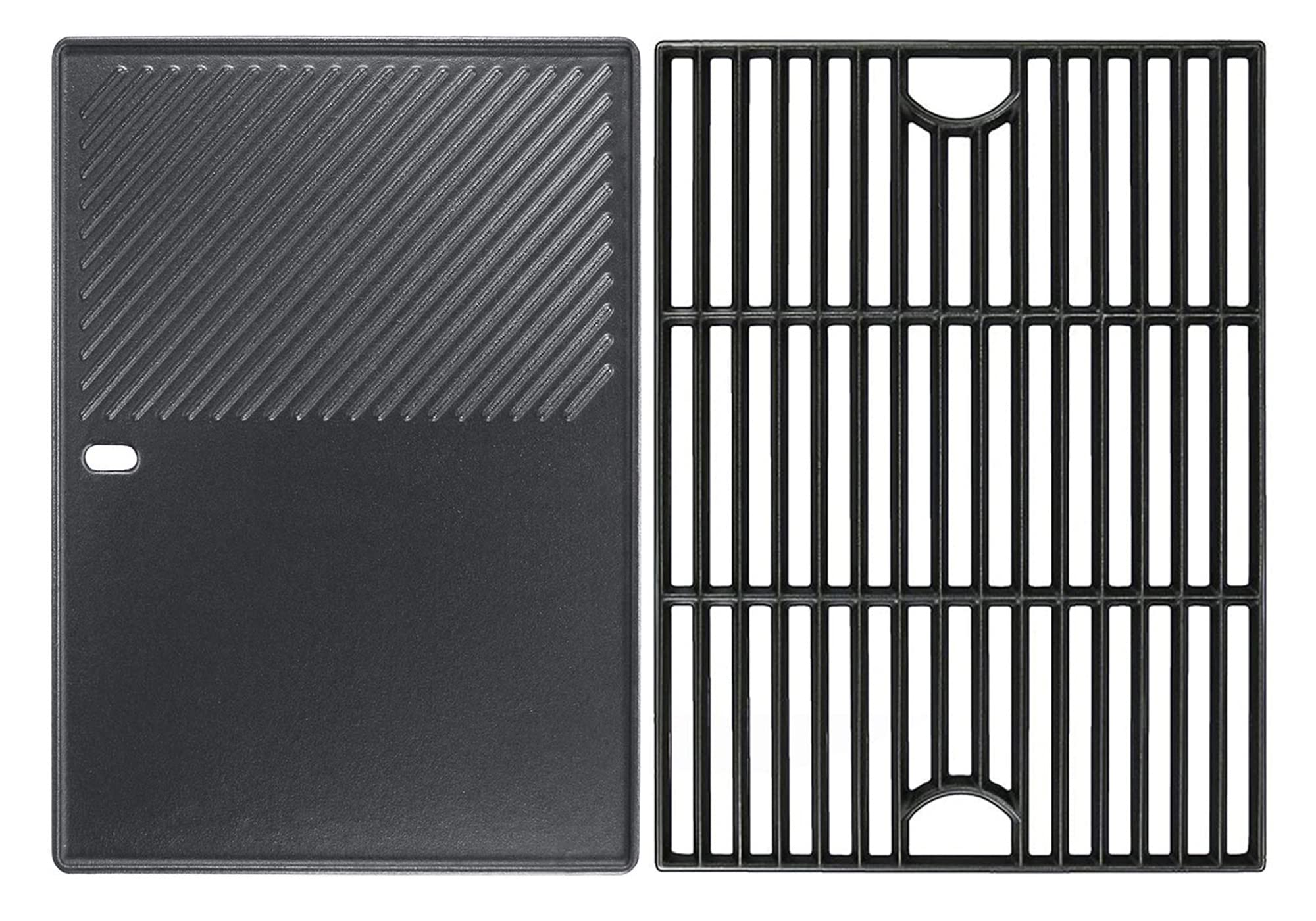 Hisencn 2-Pack Stainless Steel Cooking Grate & Griddle Replacement Parts - Compatible with Nexgrill 720-0830H, 720-0783E, 720-0888N, 720-0888, 720-0697, Charbroil 463241113, 463449914, Kenmore 720-0670A, 41516106210 - Perfect for Grilling, BBQ, and Outdoor Cooking