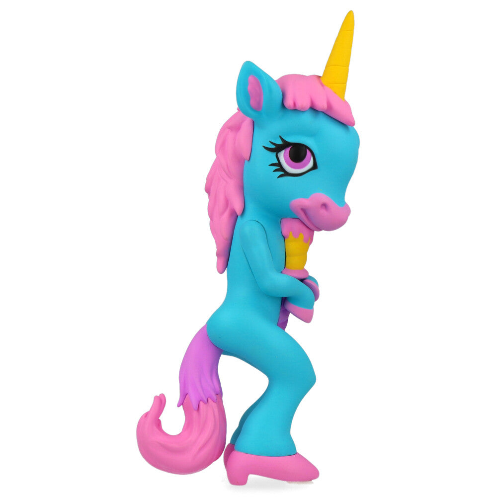 Ron English Forlorn Unicorn Blue Vinyl Art Toy - Collectible Pop Surrealism Figure for Home Decor & Art Display