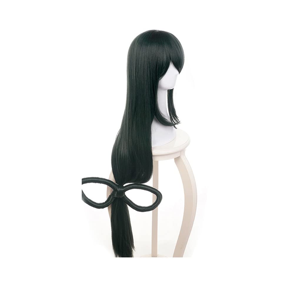 Miccostumes Women's Anime Cosplay Wig - Long Dark Green Synthetic Hair for Costume Parties, Halloween, Cosplay Events & Anime Conventions