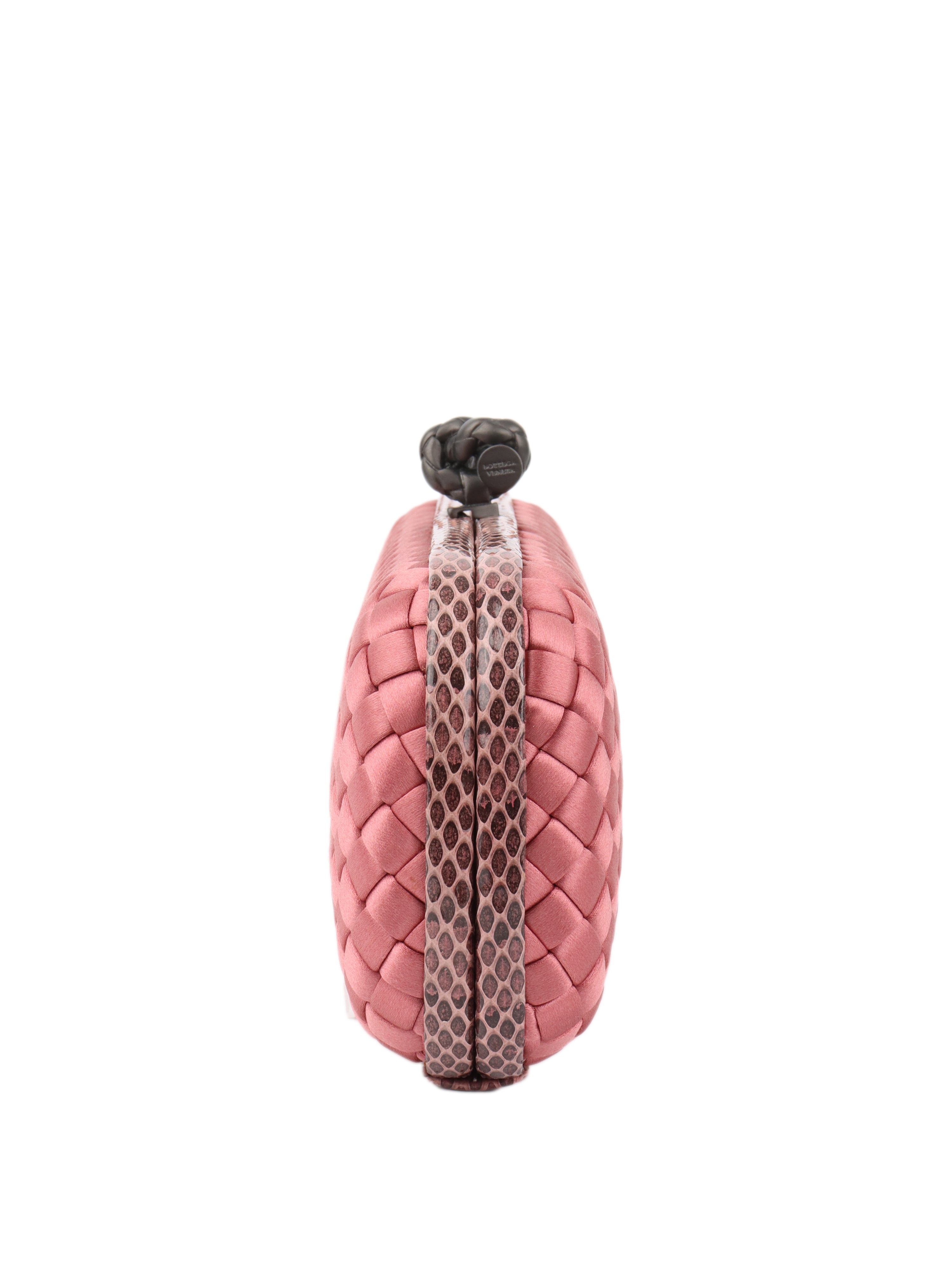 Bottega Veneta Pink Intrecciato Leather Long Clutch Bag - Luxury Woven Crossbody Purse for Women | Perfect for Evening Parties, Weddings & Special Occasions
