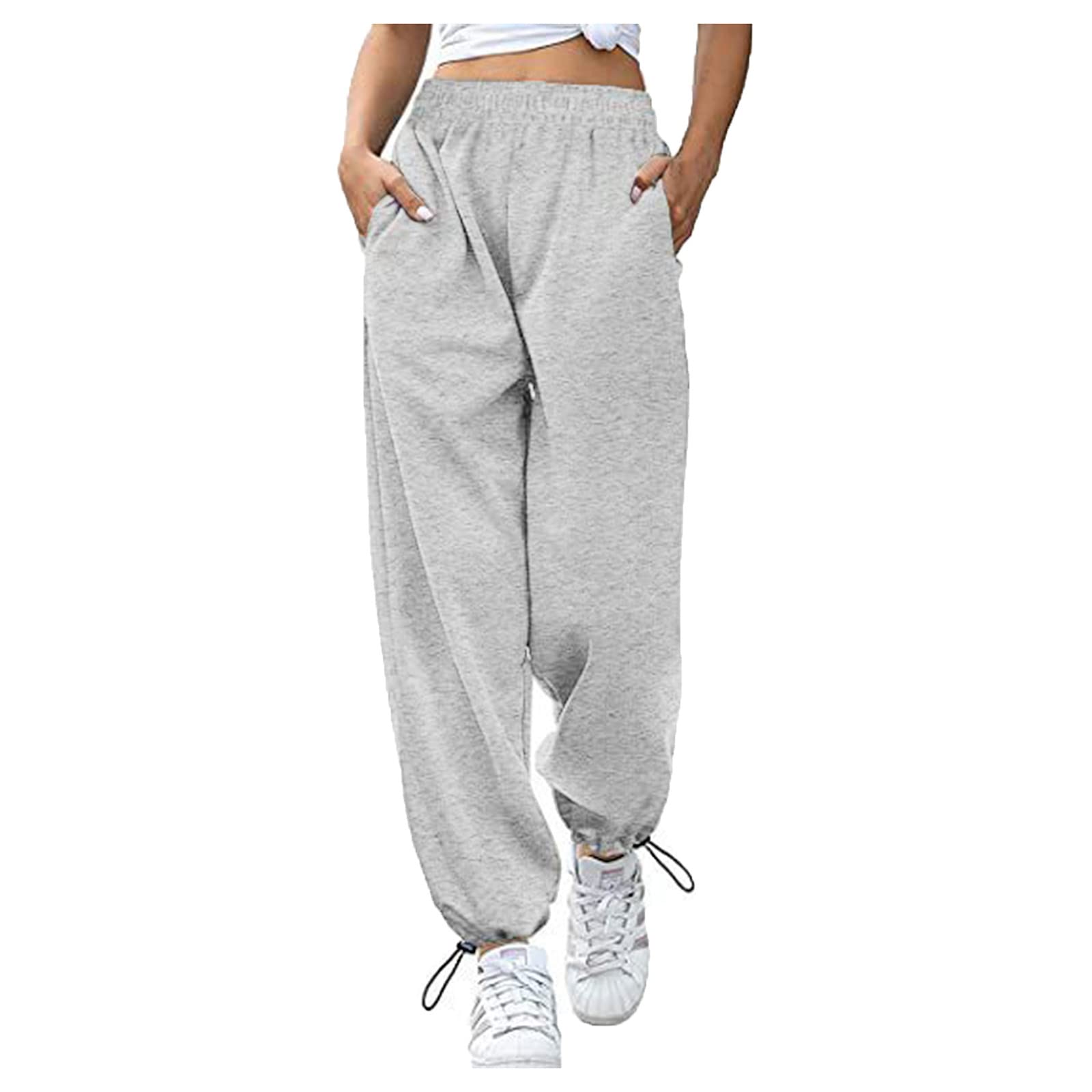 Women's Casual Linen Pants - Solid Color Wide Leg Drawstring Capri & Sports Pants for Yoga, Travel, and Everyday Comfort