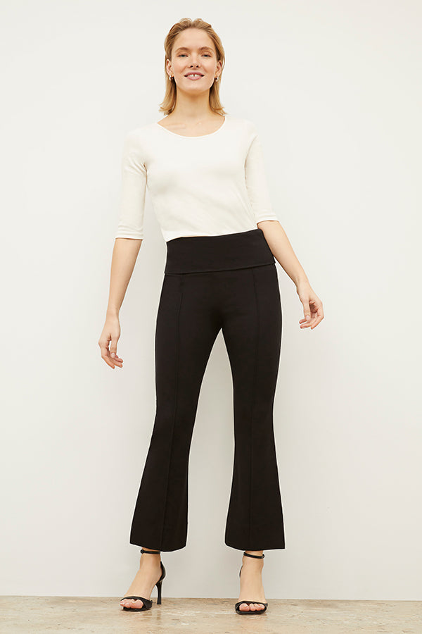 Shiloh Washable Ponte Pants for Women - Comfortable Stretch Work Pants in Black | Perfect for Office, Travel & Casual Wear