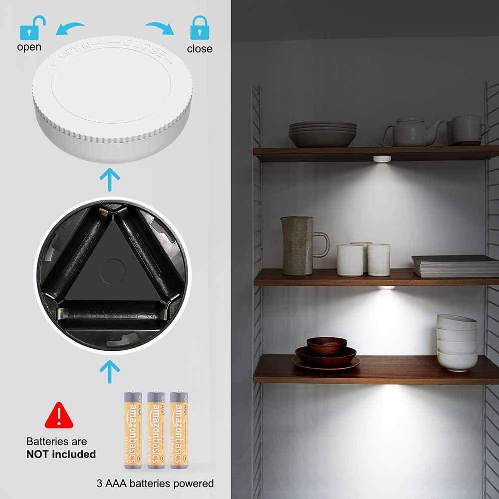 7 Pack Tap Light Push Lights - Battery Operated Small Under Cabinet Touch Puck Lights for Kitchen, Closet, Counter, RV - Stick On LED Lights for Indoor & Outdoor Use (Perfect for Nighttime Navigation, Pantry Organization, and Emergency Lighting)