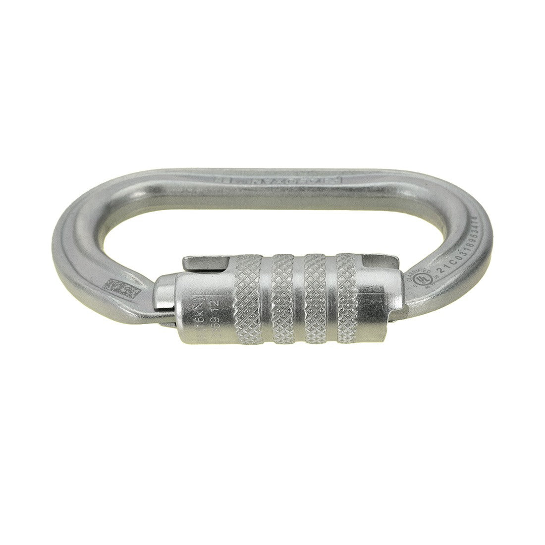 Petzl OXAN Triact Lock Steel Carabiner - Heavy Duty Climbing Carabiner for Rock Climbing, Hiking & Outdoor Adventures - High Strength Locking Carabiner for Safety & Gear Attachment