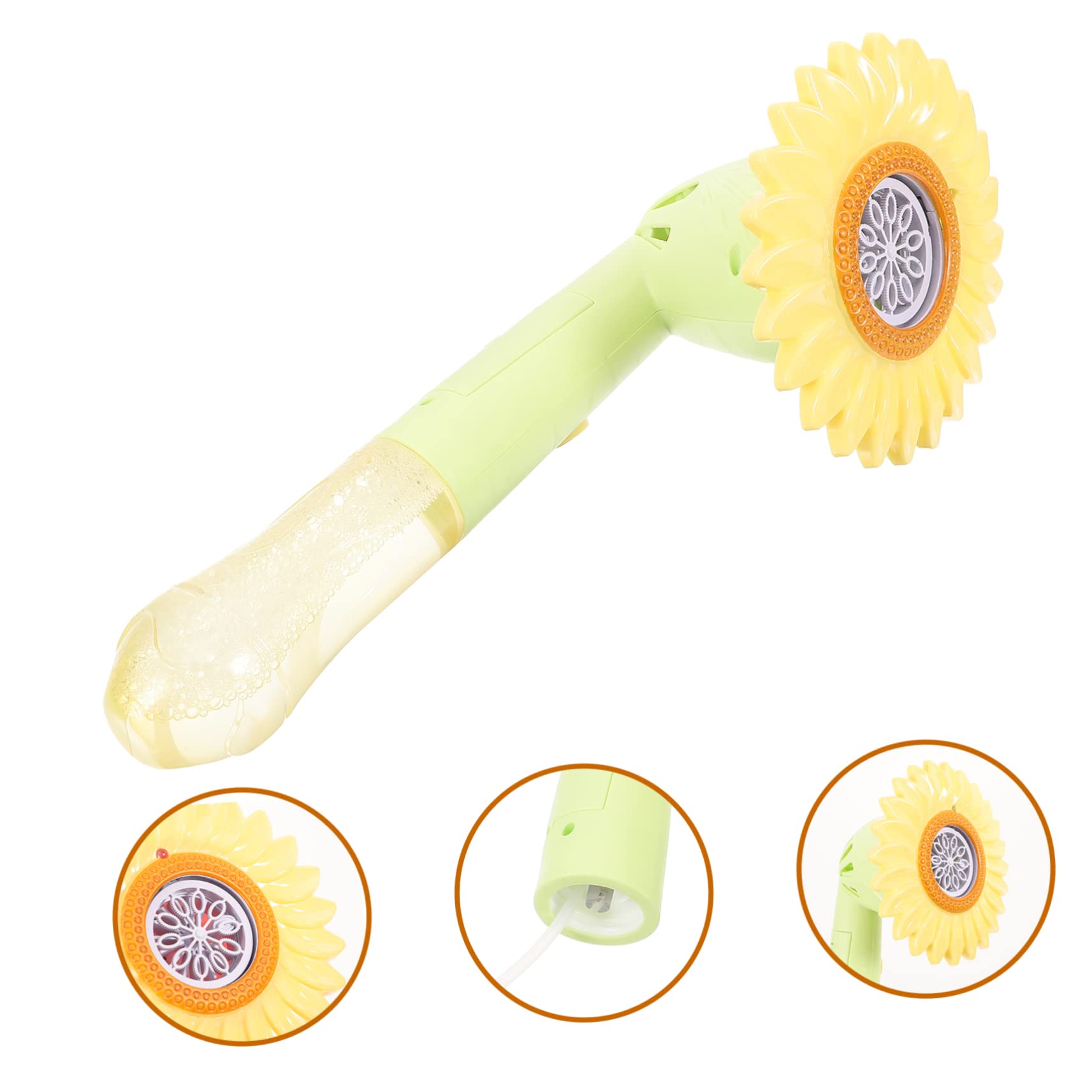 Sunflower Bubble Blower Machine - Battery Powered Bubble Maker for Kids, Outdoor Play, Parties & Events - Fun Plastic Bubble Toy for Garden, Park & Backyard Activities