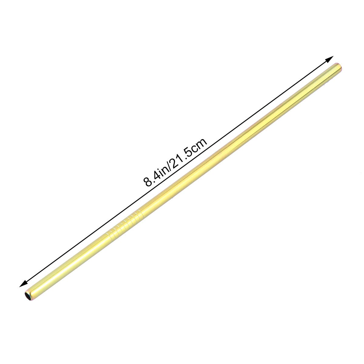 Cabilock 1-Pack Stainless Steel Straight Drinking Straws - Reusable Metal Straw for Smoothies, Iced Coffee & Cocktails - Eco-Friendly & Dishwasher Safe