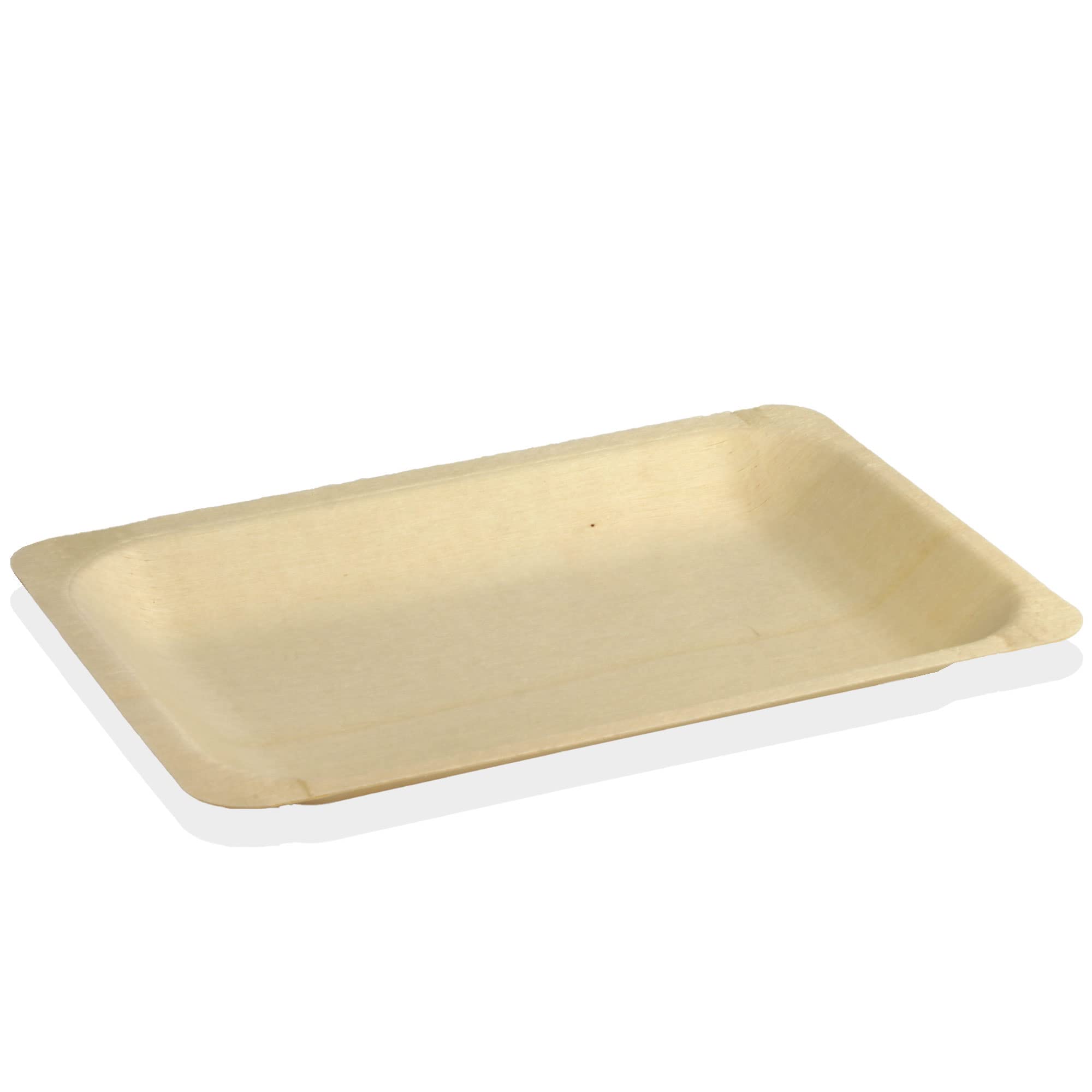 BambooMN - 300 Pack Eco-Friendly Disposable Bamboo Plates 7.7