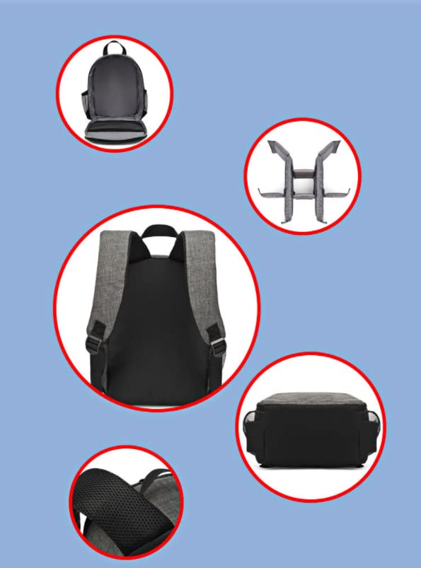 Waterproof Camera Backpack - Large Capacity DSLR Camera Bag for Men & Women (Grey) - Perfect for Travel, Hiking & Photography Enthusiasts