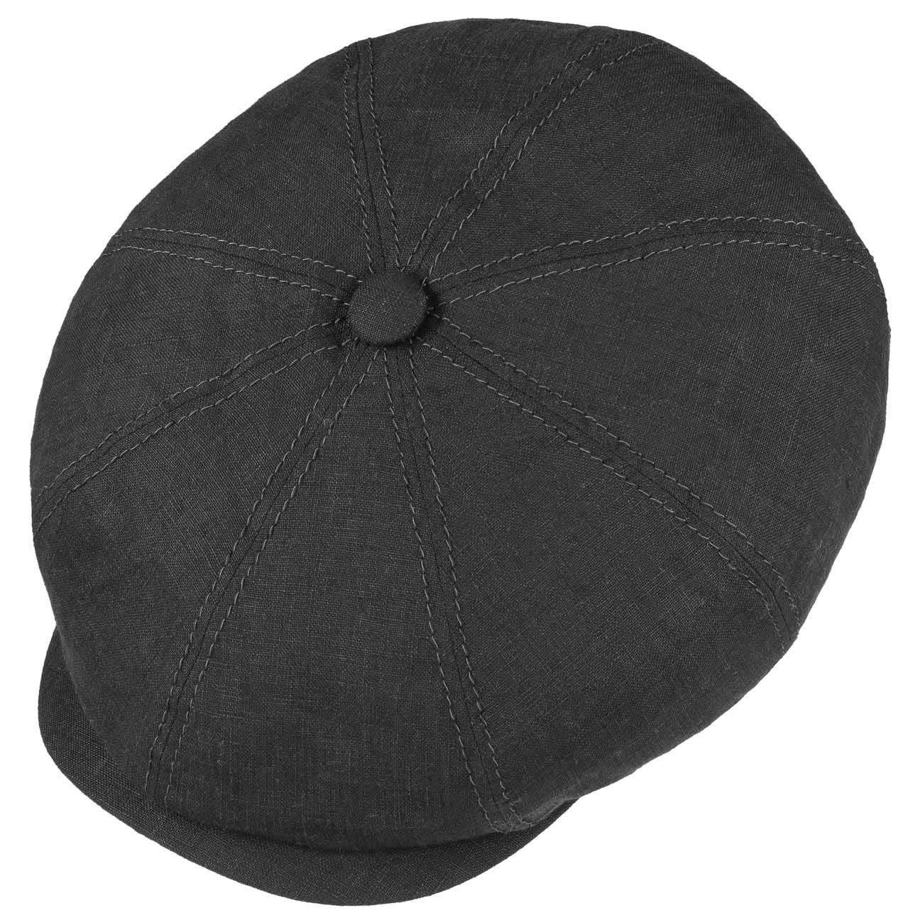 Stetson Linen 8/4 Panel Hatteras Hat for Men - Black Sun Hat with UPF Protection (Size 59cm/7 3/8) - Perfect for Beach, Fishing & Outdoor Summer Activities