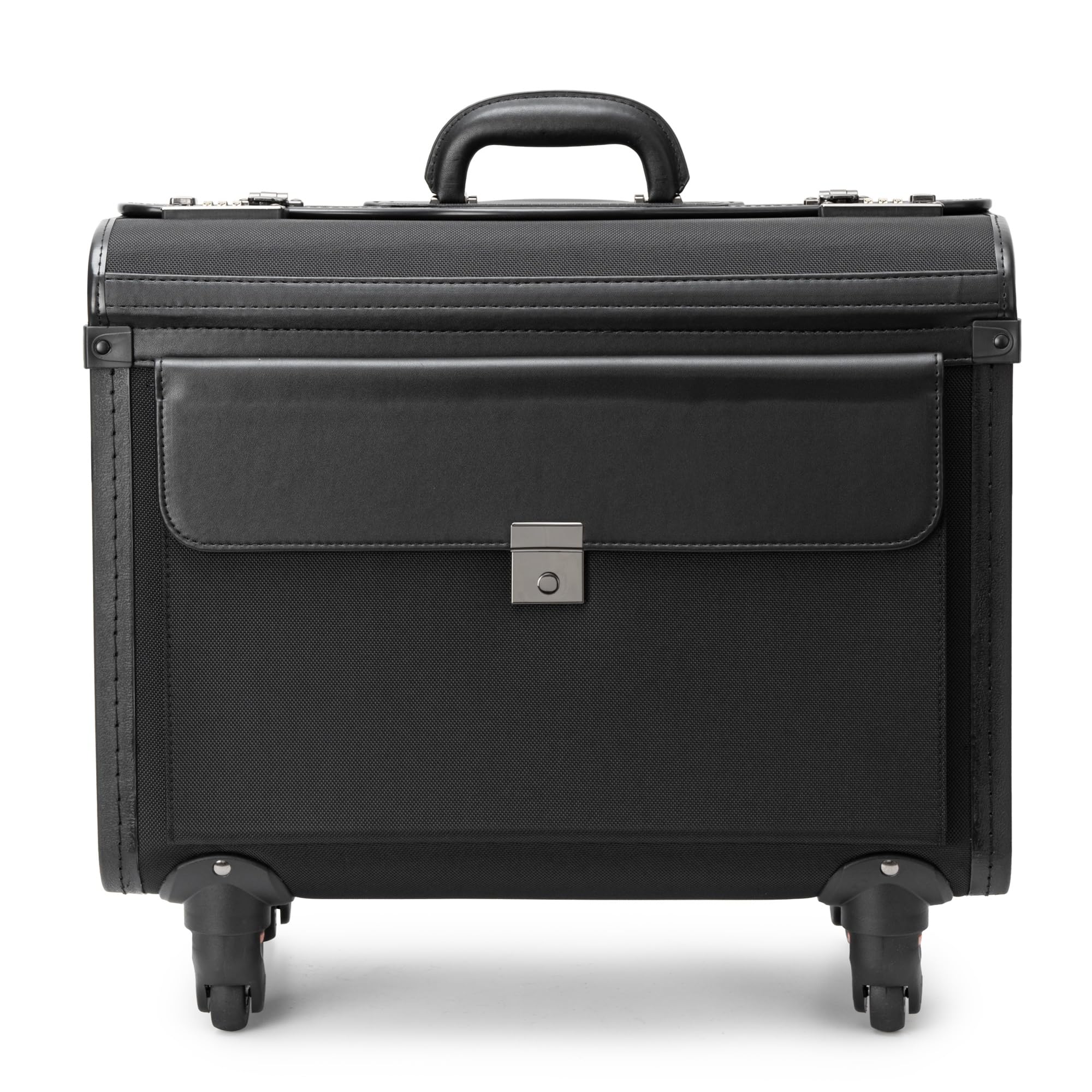 Alpine Swiss 17 Inch Rolling Laptop Briefcase - 4 Wheel Carry On Travel Case for Business Professionals, Lawyers & Pilots - Perfect for Air Travel, Commuting & Office Use