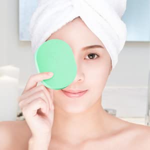 ORBIT HOUSE Face Cleansing Sponge Pads - 4 Pack Gentle Exfoliating Makeup Remover Puff for Deep Cleaning & Skin Care - Perfect for Daily Facial Cleansing, Makeup Removal & Beauty Routine