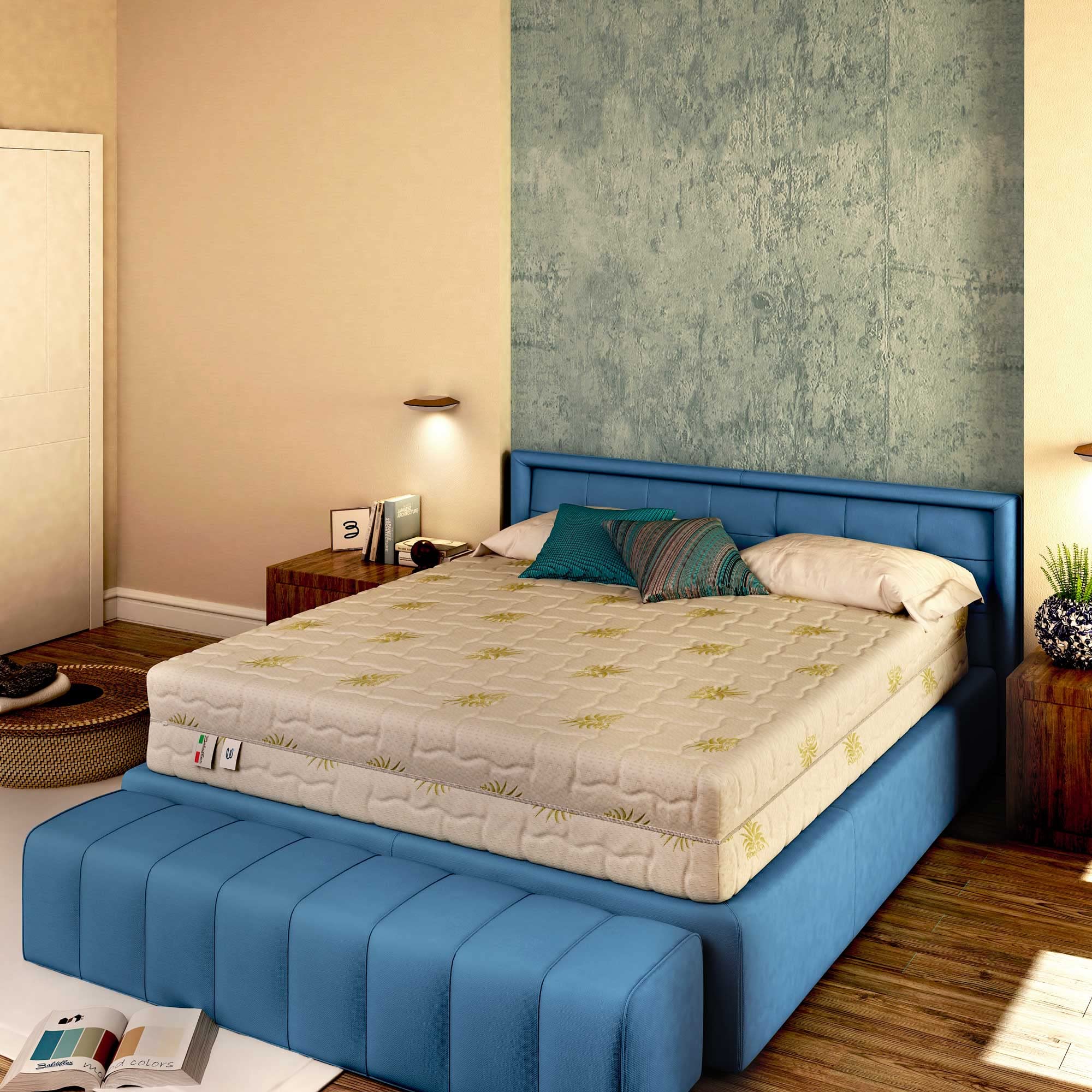 Baldiflex Emporio - 7cm Viscoelastic Memory Foam Mattress, Single Size (85x190x25cm), Aloe Vera Cover - Perfect for Guest Beds, Dorms & Small Spaces