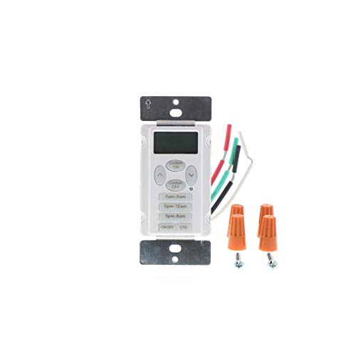 15-Amp Digital Hardwired Countdown Lighting Timer for Home - Programmable Switch for Indoor/Outdoor Lights, Security Lighting & Holiday Decorations