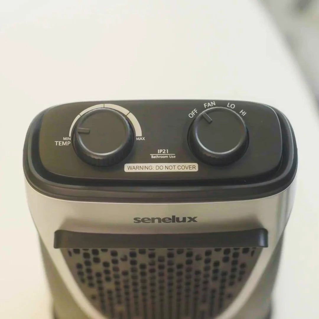 1500W Mini Ceramic Space Heater - Portable Electric Heater with Adjustable Thermostat for Home, Office & Bedroom - Fast Heating Personal Desk Heater for Winter Indoor Use
