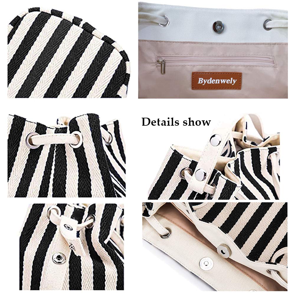 BYDENWELY Women's Canvas Tote Bag - Small & Medium Size Shoulder Bag for Work, Travel & Beach | Lightweight Everyday Purse for Office, Shopping & Vacation