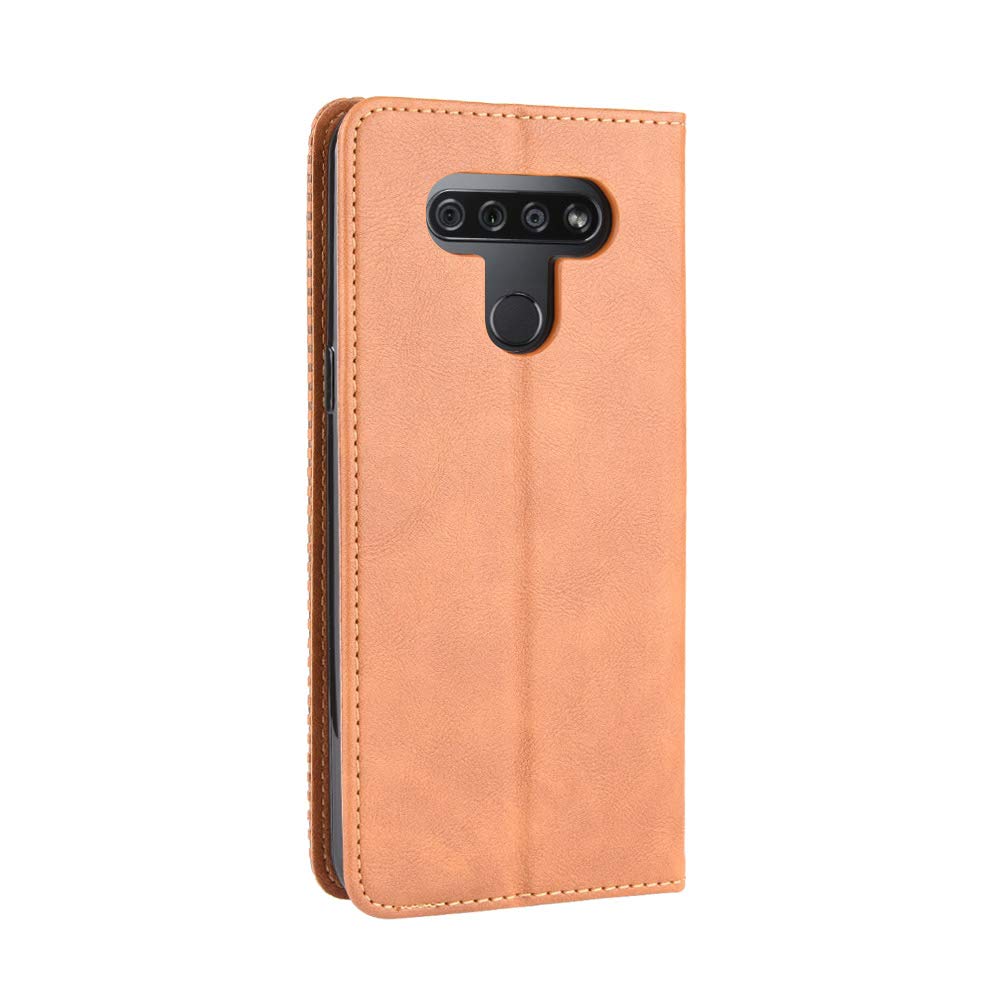 Premium PU Leather Flip Cover Case for LG K51 (LMK500UM/LM-K500UM) - Slim Protective Phone Case with Card Slots - Perfect for Work, Travel & Daily Use