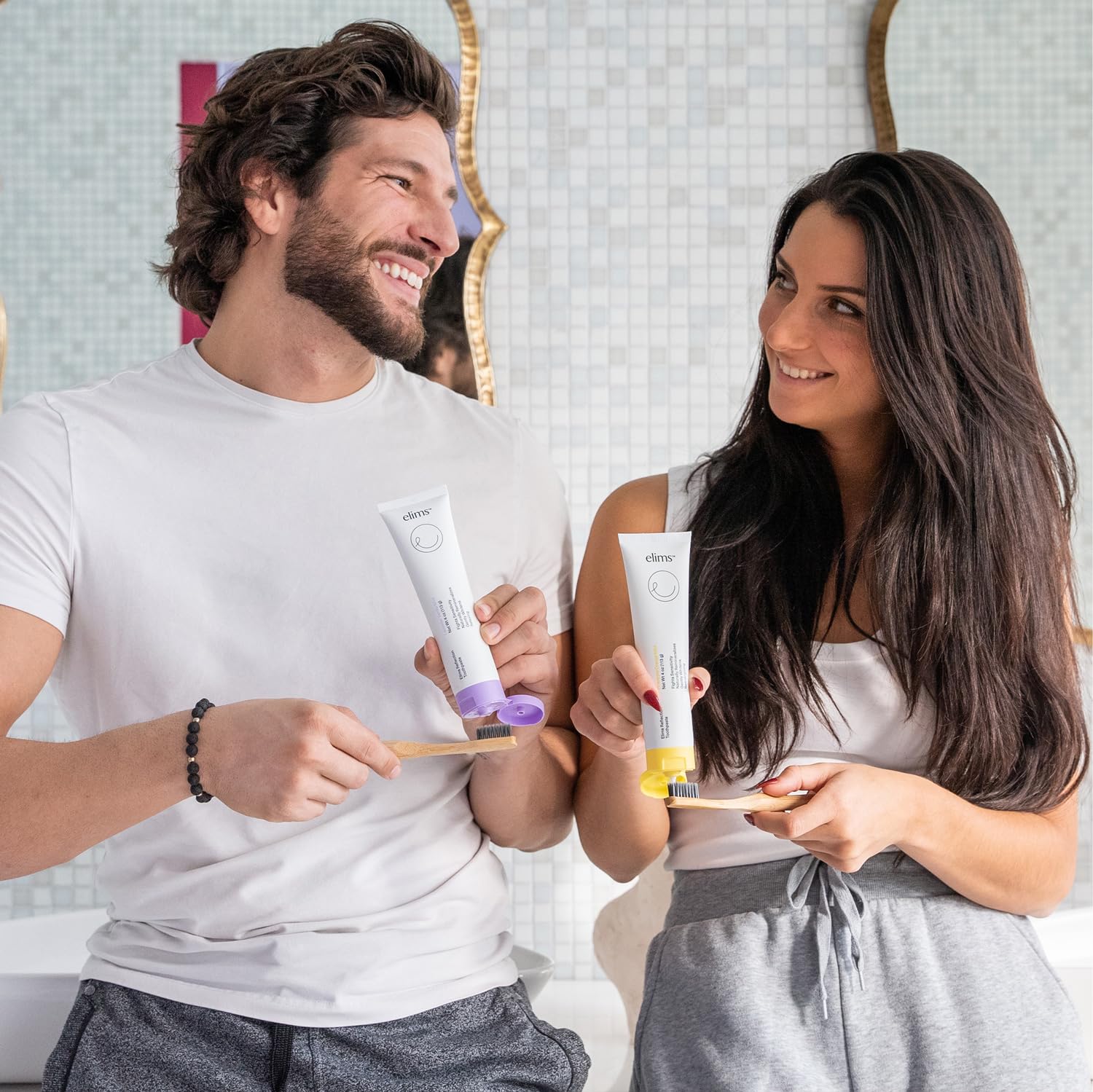 Elims Nano Hydroxyapatite Toothpaste - Fluoride-Free Remineralizing & Whitening Toothpaste for Sensitive Teeth, Xylitol Enriched, SLS-Free, Lavender Vanilla Mint Flavor for Adults & Kids (4oz) - Gentle Daily Care for Stronger, Brighter Teeth at Home or Travel