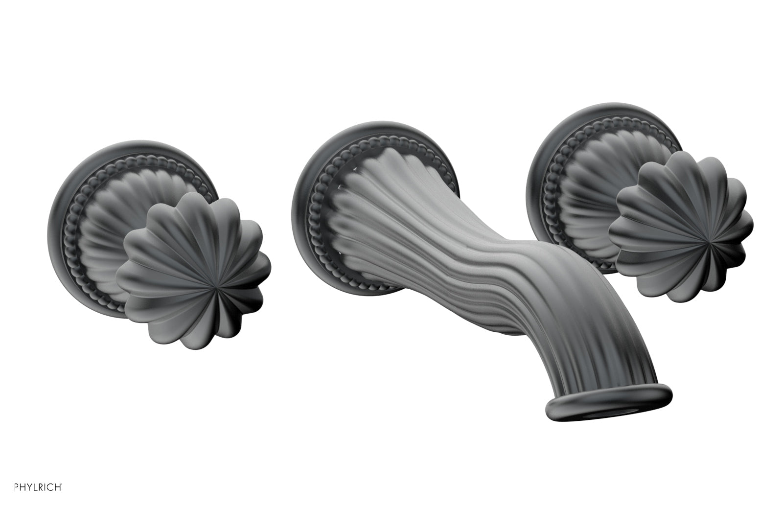 GEORGIAN & BARCELONA Wall Lavatory Set with Round Handles WL361 - Modern Bathroom Faucet for Powder Room, Guest Bath, and Master Suite