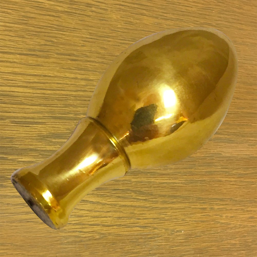 Royal Designs Egg Lamp Finial for Lamp Shade - 2.25 Inch Polished Brass - Elegant Lighting Accessory for Bedroom, Living Room & Home Decor