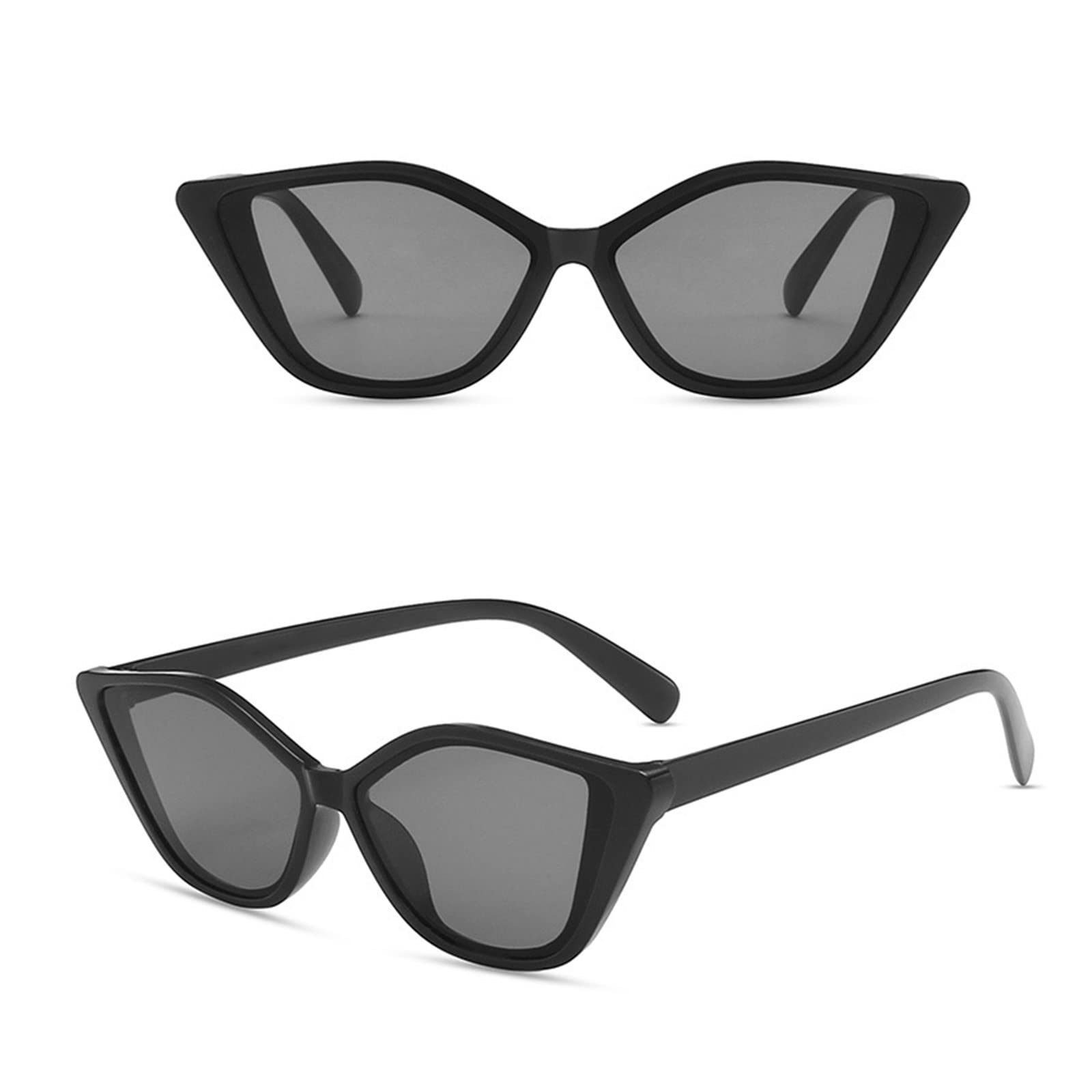 Retro Mirrored Sunglasses for Women - Classic Metal Frame Fashion Shades UV Protection Driving Glasses (Black, One Size) - Perfect for Beach, Driving & Outdoor Activities
