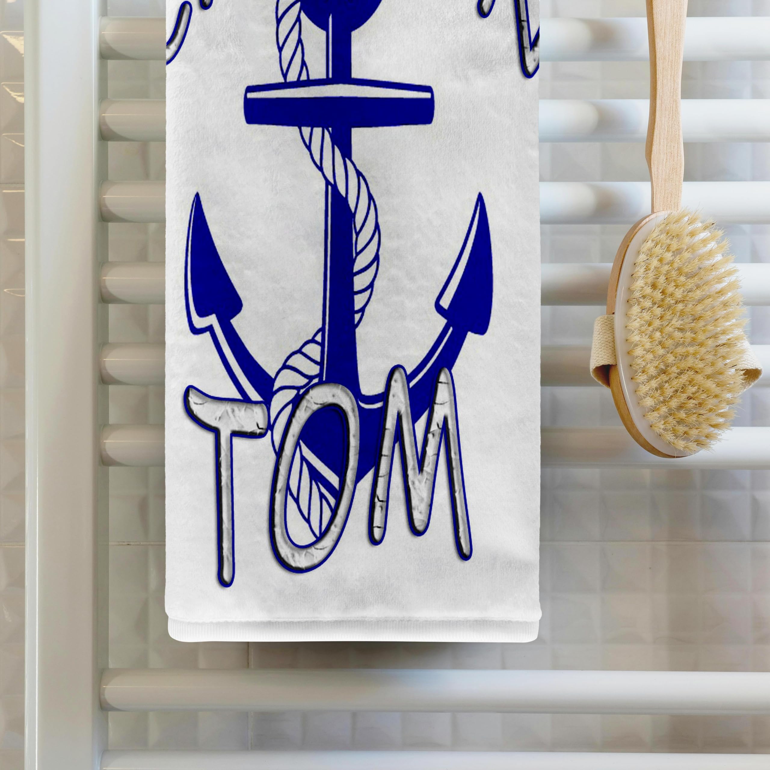 3D Rose Captain Tom Personalized Quote Towel - 15