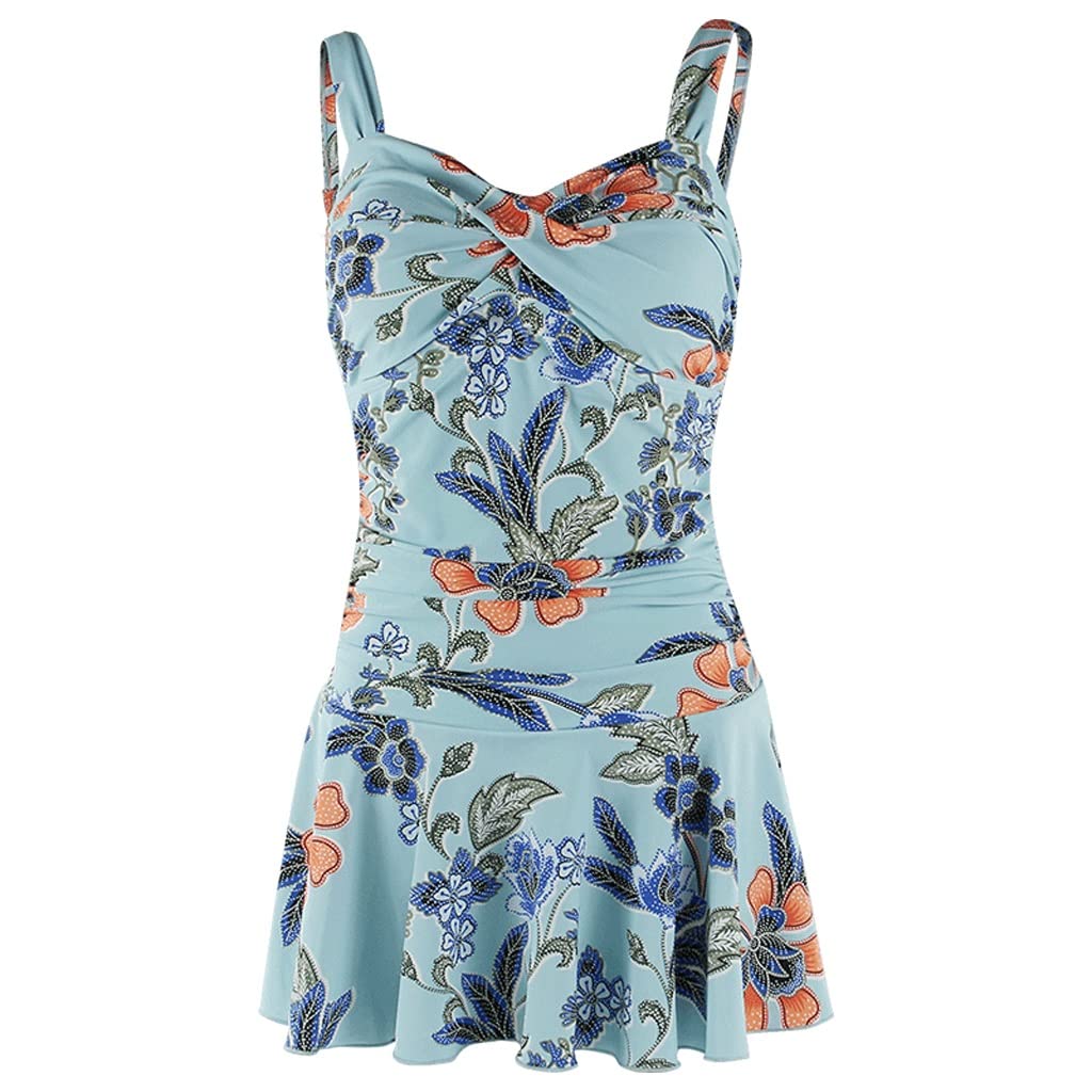 MMLLZEL Women's Floral Skirt One Piece Swimsuit - Backless Bathing Suit for Summer Beach, Pool & Vacation (Color: A, Size: L) | Perfect for Swimming, Sunbathing & Tropical Getaways