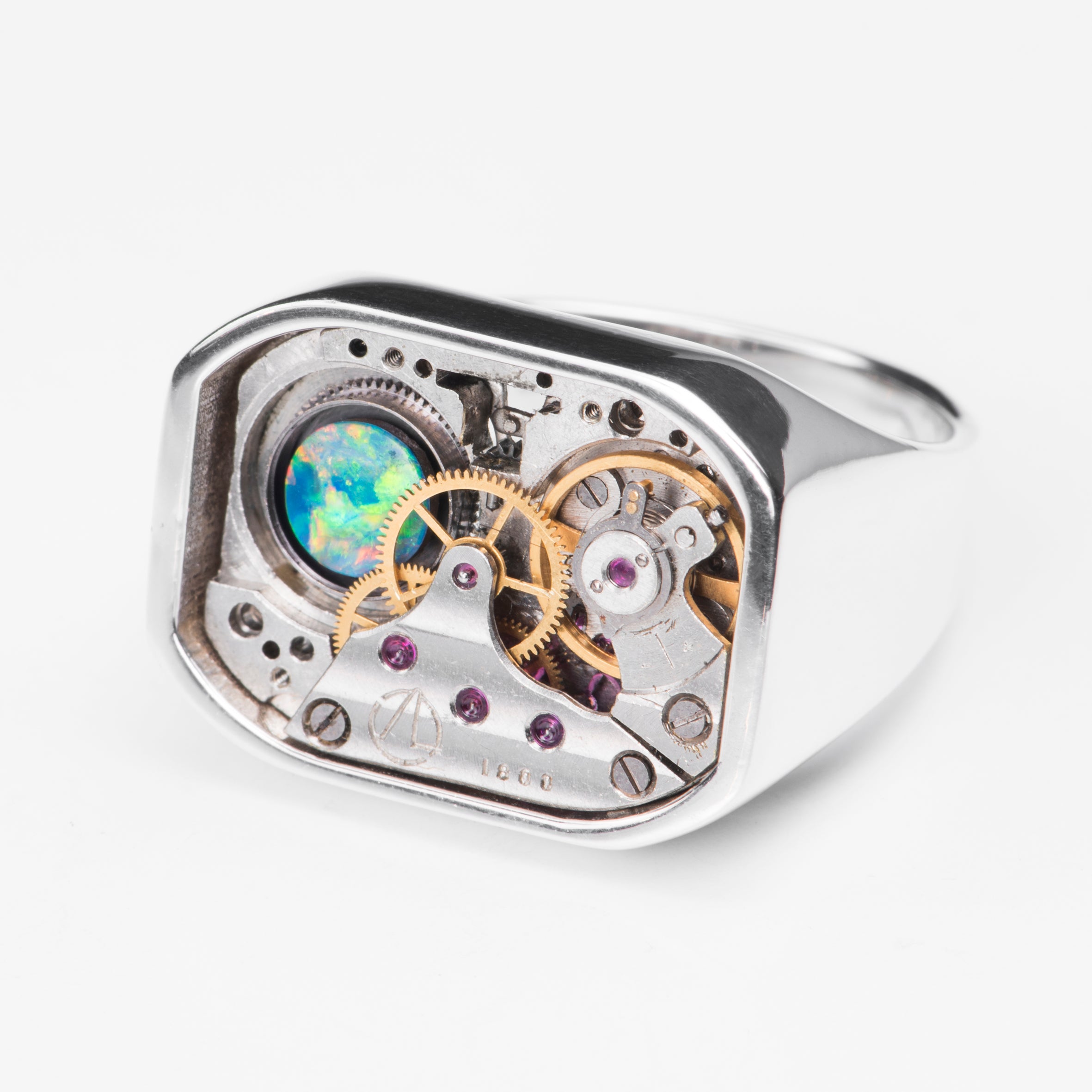 Vintage Australian Opal Ring - Genuine Natural Opal Jewelry for Women - Handcrafted Sterling Silver Band - Perfect for Wedding, Anniversary & Special Occasion Gifts