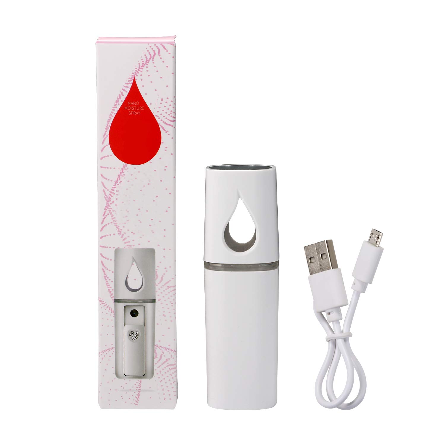 Vtrem Mini Nano Facial Steamer - Portable 20ML Cool Mist Humidifier for Dry Skin, Rechargeable Face Hydration Sprayer | At-Home Spa Treatment, Travel Skincare & Oil Moisturizing Therapy