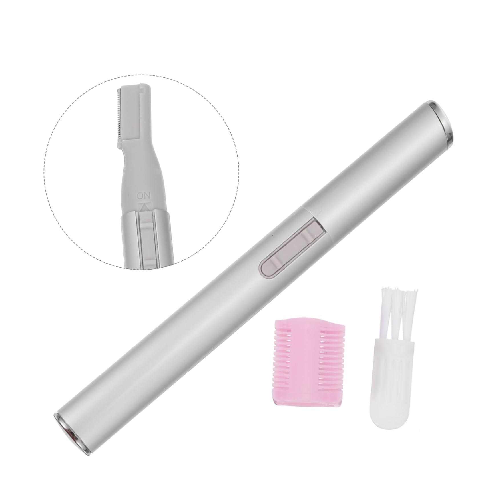 Electric Eyebrow Trimmer for Women & Men - Rechargeable Eyebrow Razor, Facial Hair Remover & Grooming Kit with Precision Scissors - Perfect for Eyebrow Shaping, Upper Lip & Chin Hair Removal at Home or Travel