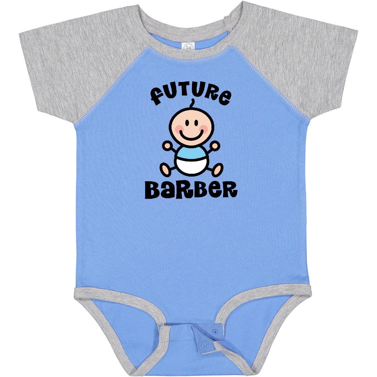 Inktastic Future Barber in Training Baby Bodysuit - Cute Barber Shop Themed Outfit for Baby Boys | Perfect Gift for Newborns, Baby Showers & First Birthday