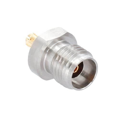 Precision 2.92mm Female to SMPM Female RF Microwave Adapter - DC to 40GHz, 50 Ohm, Stainless Steel - Perfect for Test Equipment & High-Frequency Applications