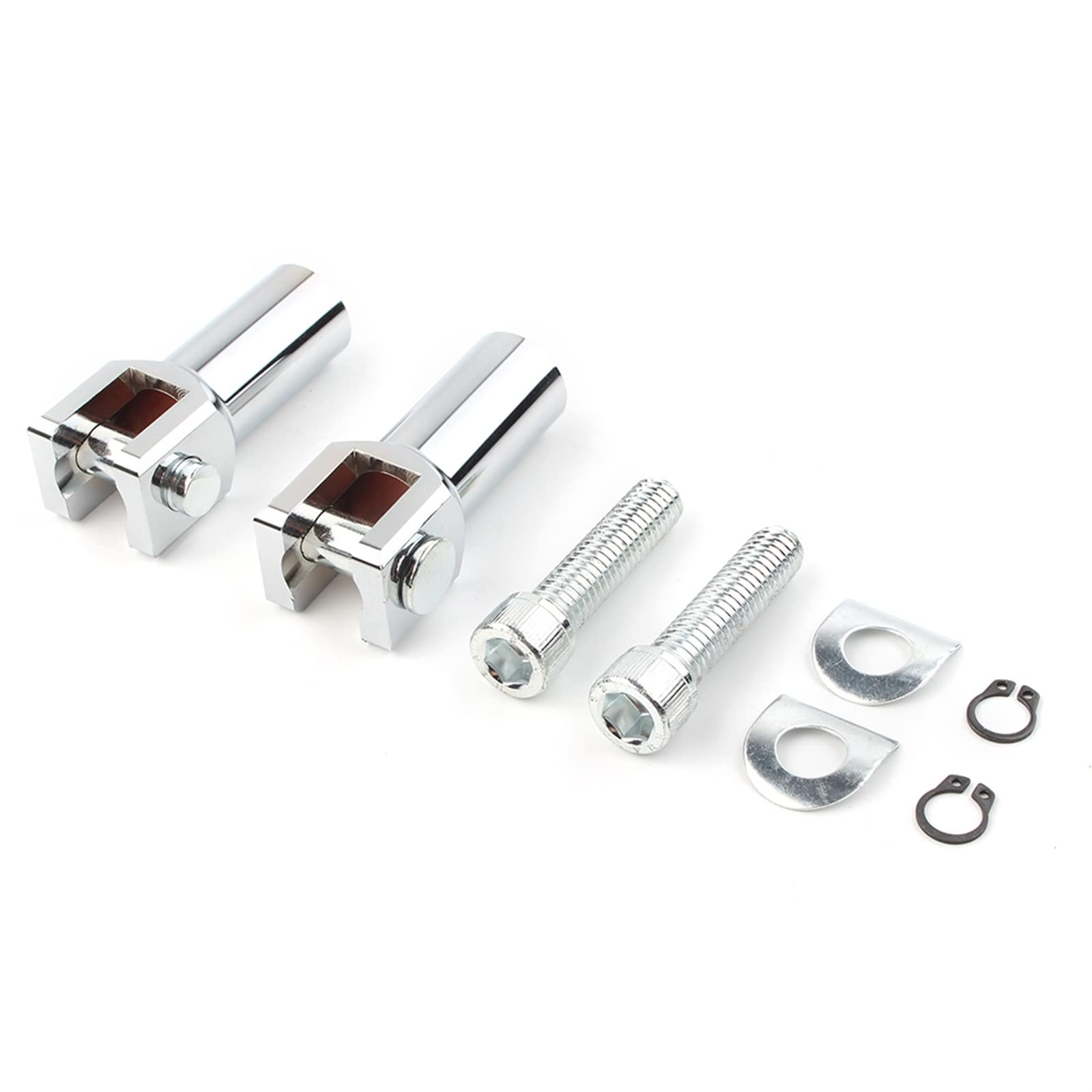 Harley Softail 2000-2018 Motorcycle Rear Footrest Pegs Support Mount Pedal Bracket Kit - Silver Replacement Upgrade Accessories for Comfortable Riding & Long Distance Cruising