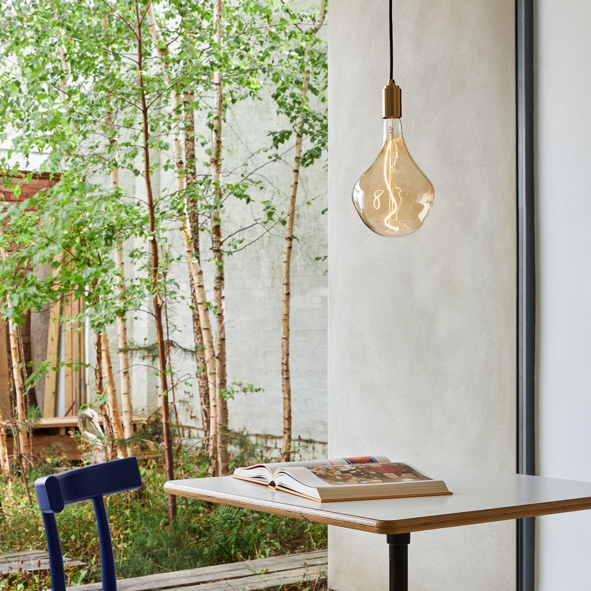 Voronoi II Brass Pendant Light - Modern Geometric Ceiling Fixture for Dining Room, Kitchen, or Living Room Decor