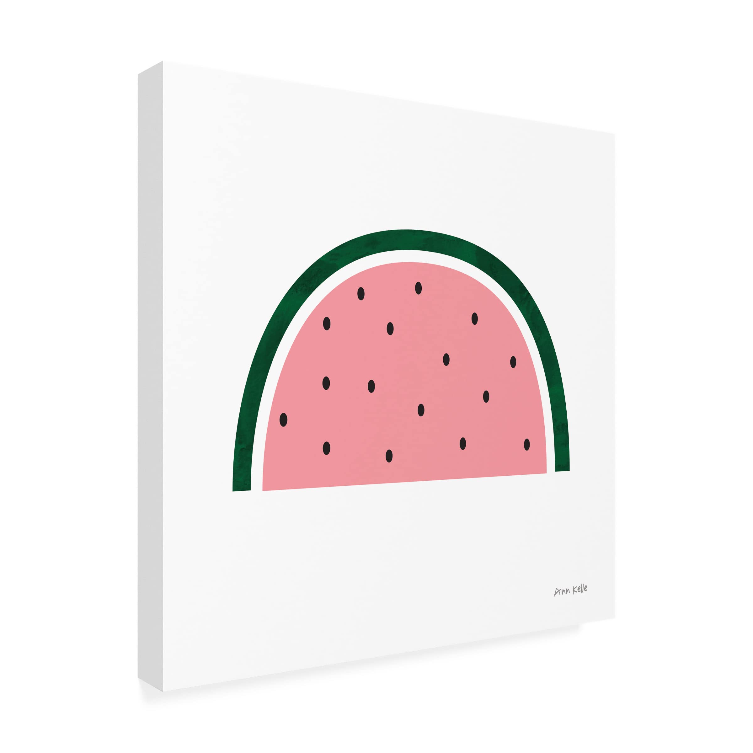 Ann Kelle Watermelon 2 Canvas Wall Art Print - 35x35 Inches Modern Home Decor for Living Room, Bedroom & Office