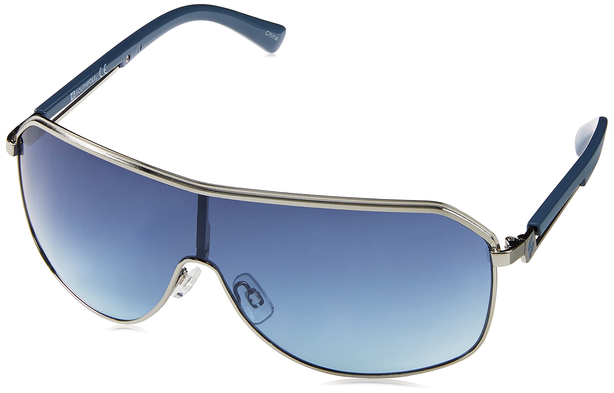 Southpole Metal Shield UV Protective Rectangular Sunglasses for Men & Women - 100% UV400 Protection Polarized Sunglasses for Driving, Beach & Outdoor Activities