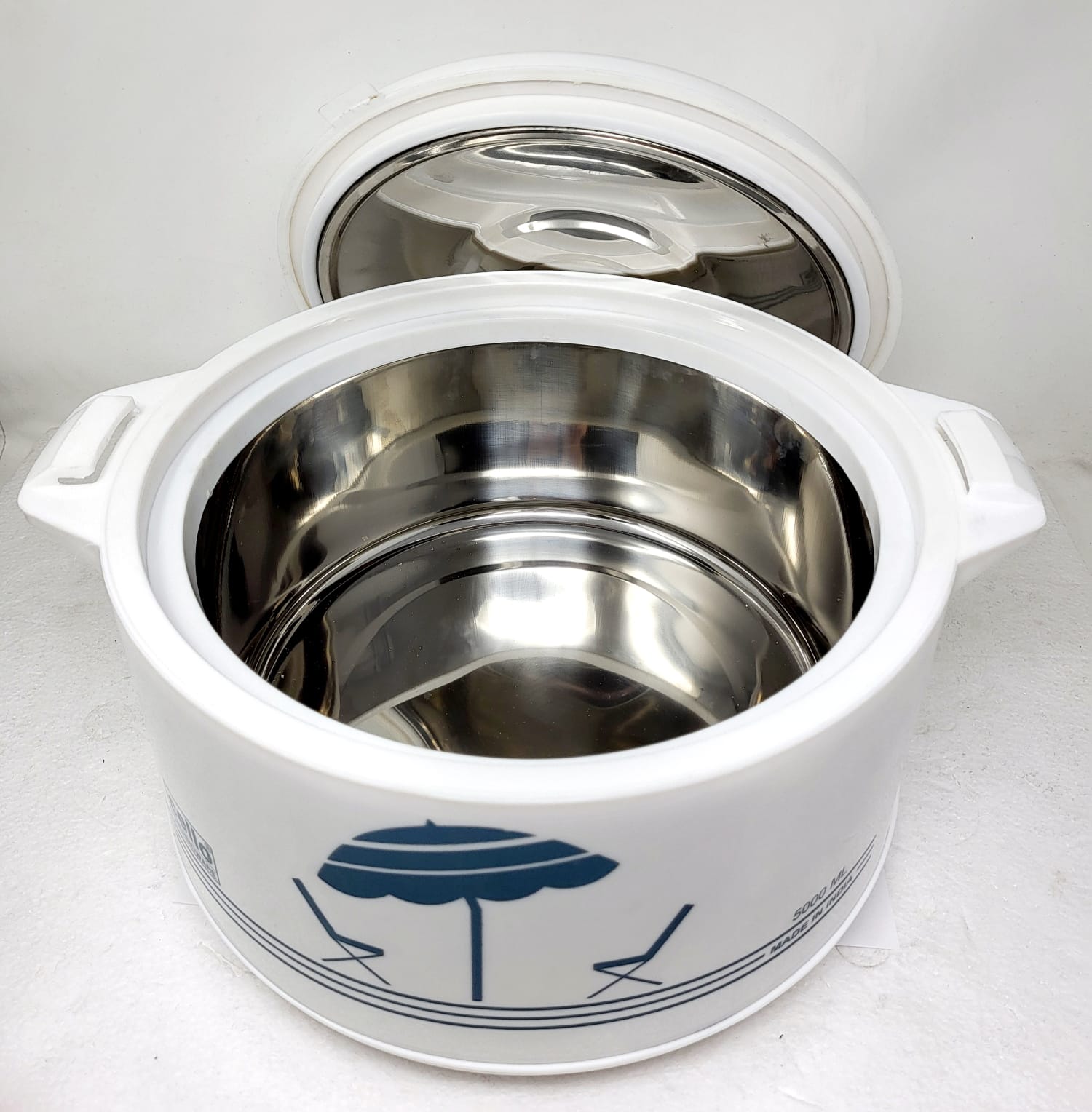 Premium Cello Chef Deluxe 5L (5000mL) Insulated Hot Pot Casserole - Large Capacity Stainless Steel Soup Pot for Home Cooking, Camping & Party Buffets