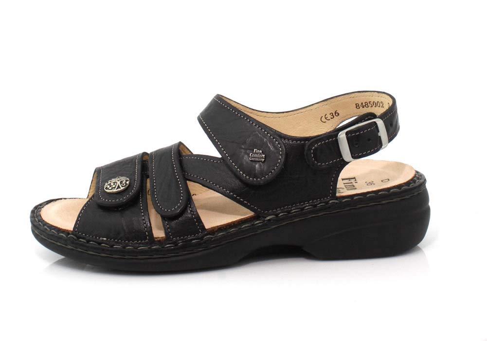 Finn Comfort Women's Gomera Ankle Strap Sandals - Wide Width 34 EU (US Size X) | Comfortable Walking Shoes for Travel, Work & Everyday Wear