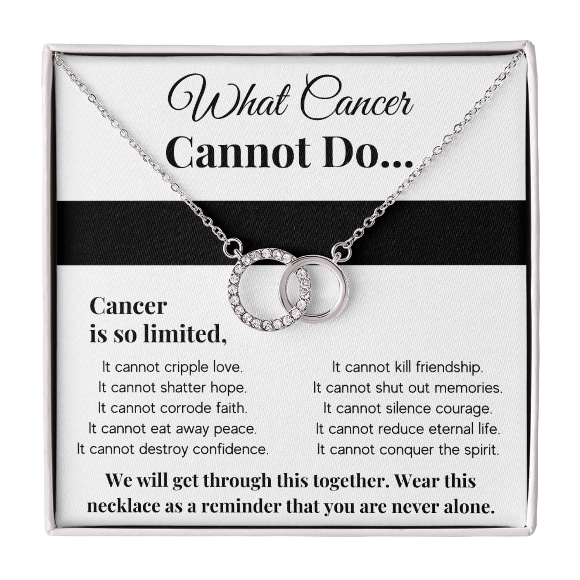 Cancer Awareness Pendant Necklace for Women - Chemo Comfort Gift for Survivors & Patients - Gift Box Included