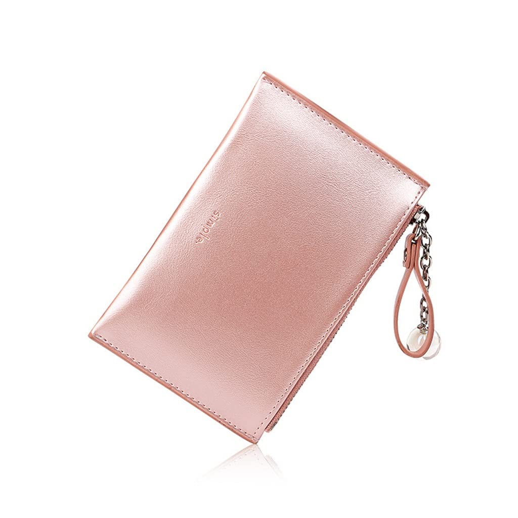 Ultra Thin Mini Women's Zipper Credit Card Holder - Slim Business Bank Card Wallet with Money Pocket (1pc, Multiple Colors) - Perfect for Travel, Office & Everyday Use