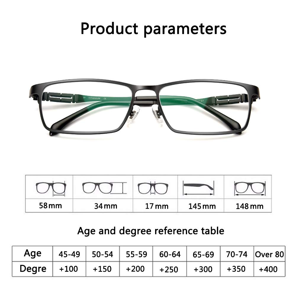 Progressive Multifocal Reading Glasses for Men - UV400 Polarized Photochromic Sunglasses with +2.50 Strength, Black Frame - Perfect for Outdoor Activities, Driving & Computer Use