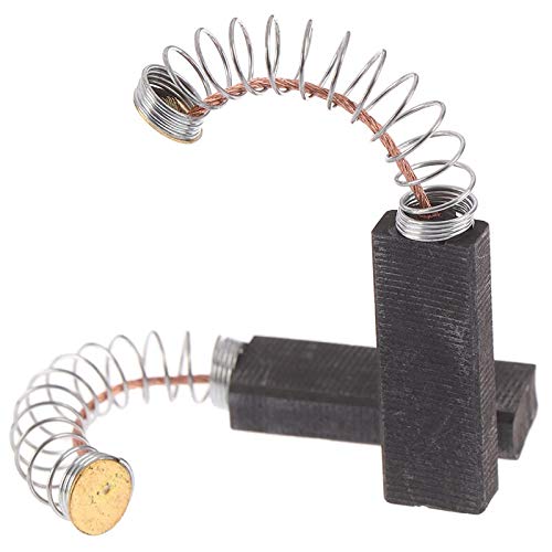 2Pcs Replacement Carbon Brushes for Power Tools - 32x11x6mm Motor Brush Set (Black & Gold Tone) - Compatible with Grinders, Drills & Electric Motors - Durable Spare Parts for Smooth Operation