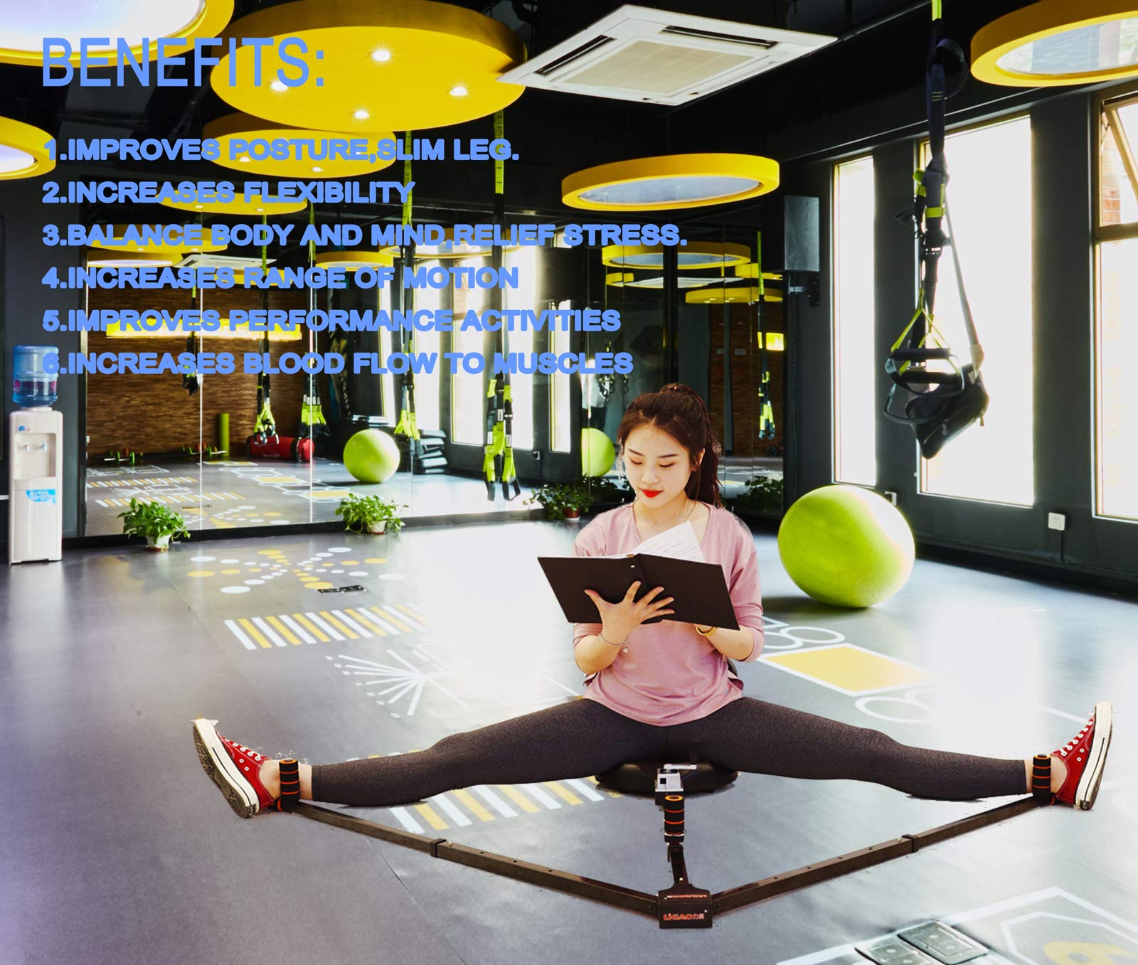 Professional Leg Stretcher Machine for Splits & Flexibility Training - Adjustable Stretching Equipment for Dancers, Gymnasts, Yoga & Martial Arts Practice at Home or Gym