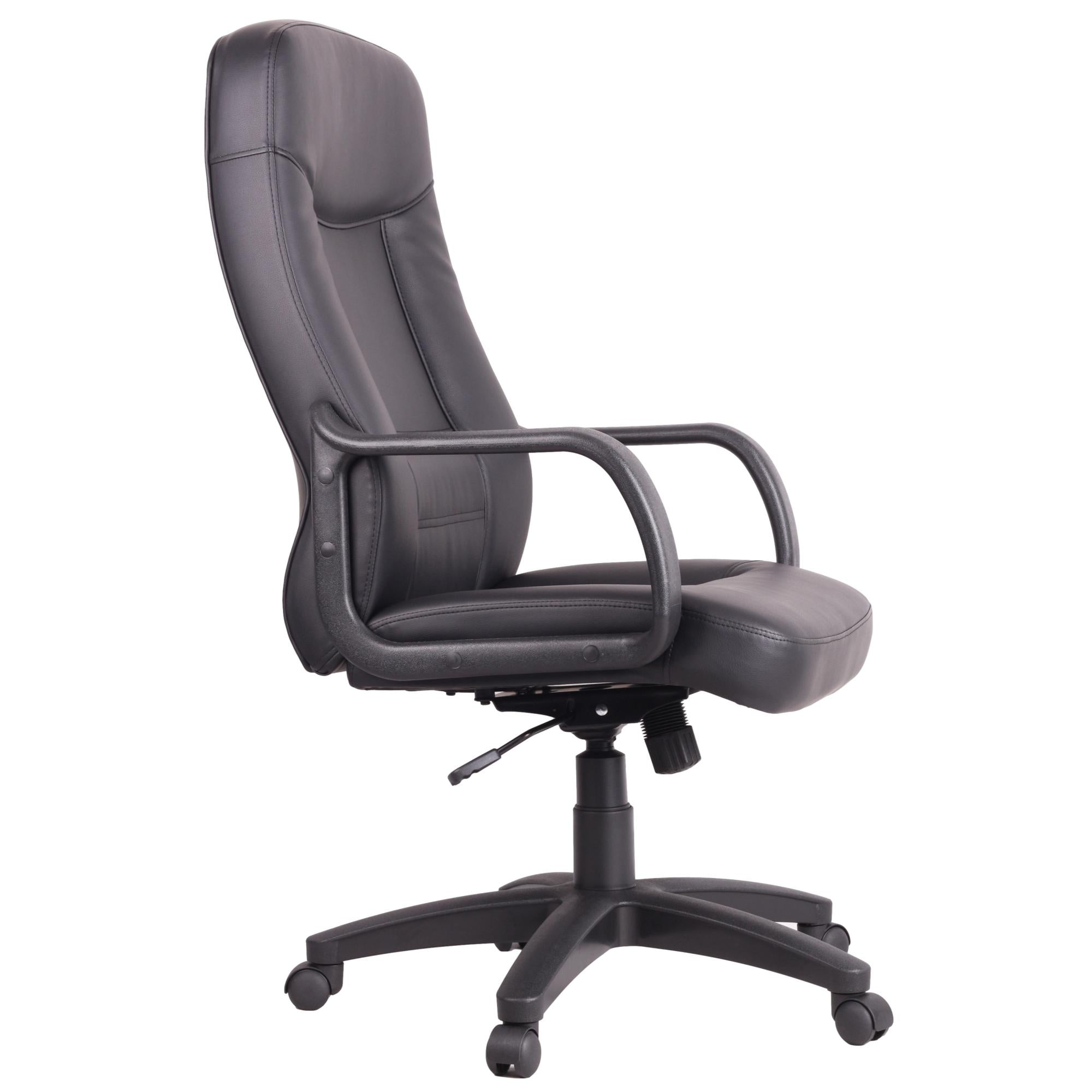 DK01 Ergonomic Office Chair - Adjustable Height Computer Desk Chair with Lumbar Support, Swivel & Rolling Wheels - Black - Perfect for Home Office, Gaming, and Workspace Comfort