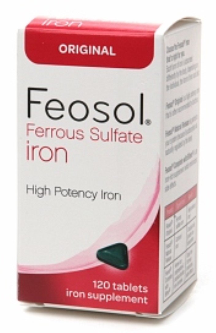 Feosol Ferrous Sulfate Iron Supplement - 120 Tablets (Pack of 10) | High Potency Iron Pills for Anemia & Low Iron Levels | Supports Energy & Vitality - Ideal for Pregnancy, Fatigue & Athletic Performance