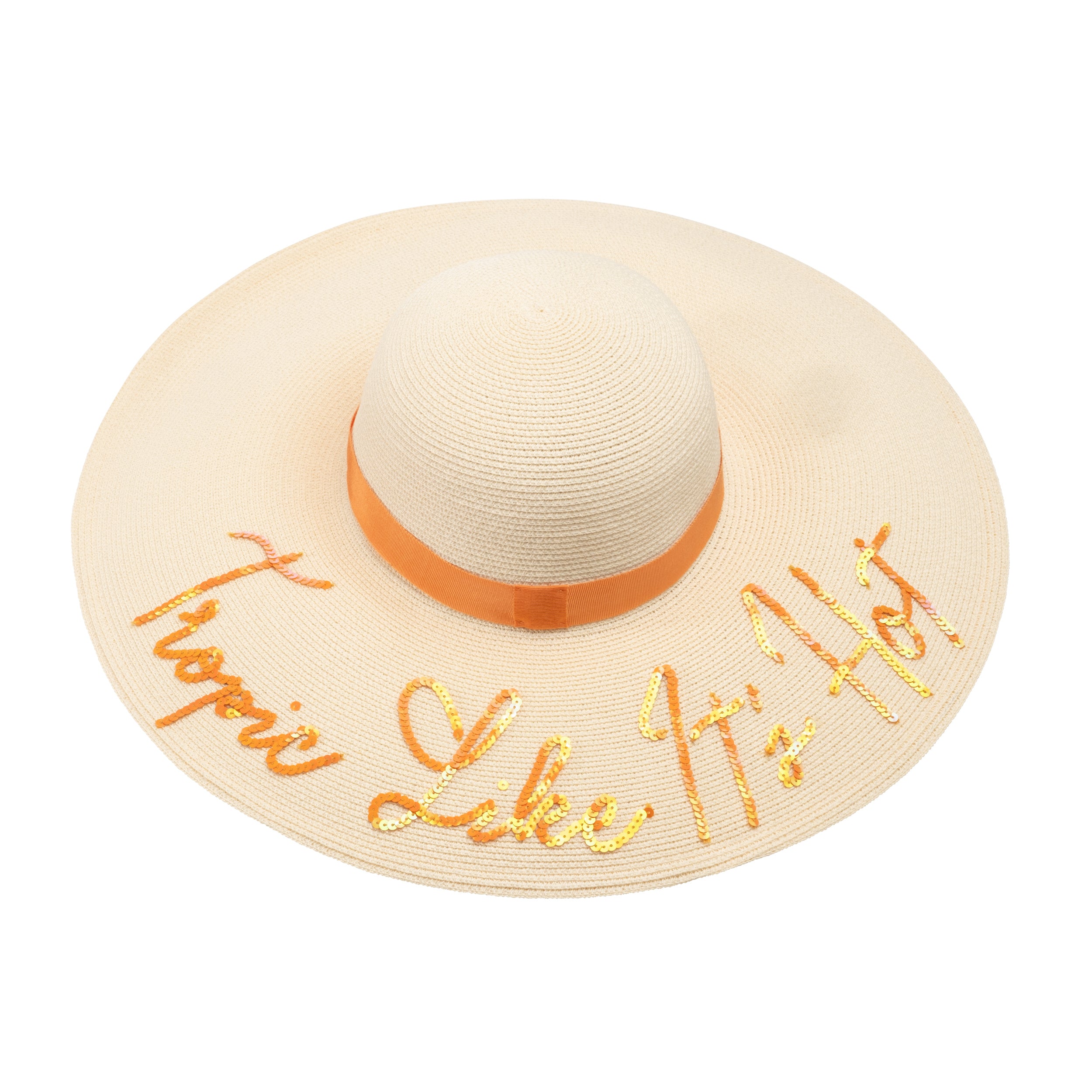 Bunny 'Tropic Like It's Hot' Toyo Sun Hat - UV Protection Summer Beach Hat for Women, Girls - Perfect for Pool, Vacation & Outdoor Activities
