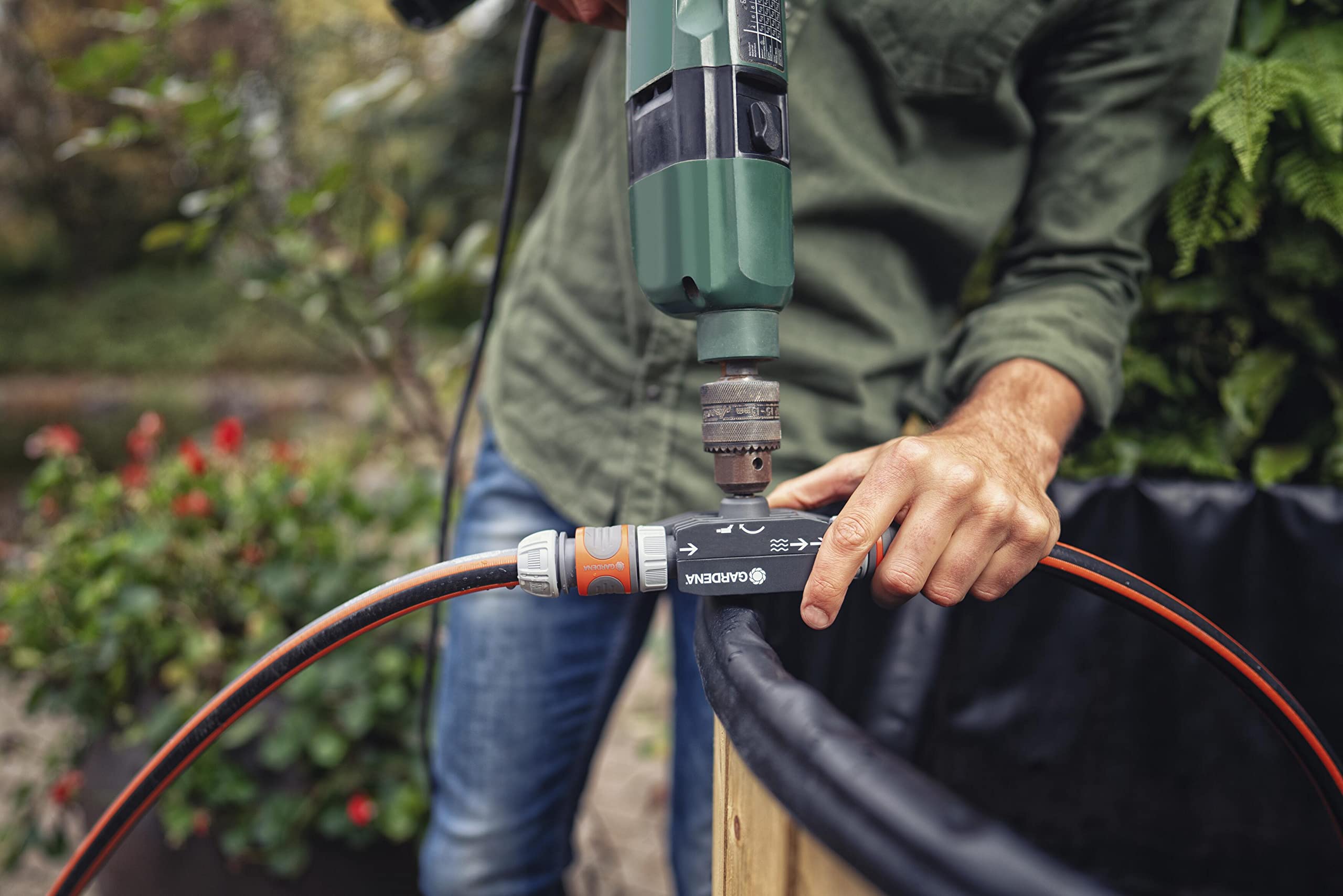 Gardena Peristaltic Pump for Electric Drills - Stable Water Pumping System Compatible with All Electric Drills (Model 1490-20) - Perfect for Garden Irrigation, Aquarium Water Changes & DIY Fluid Transfer Projects