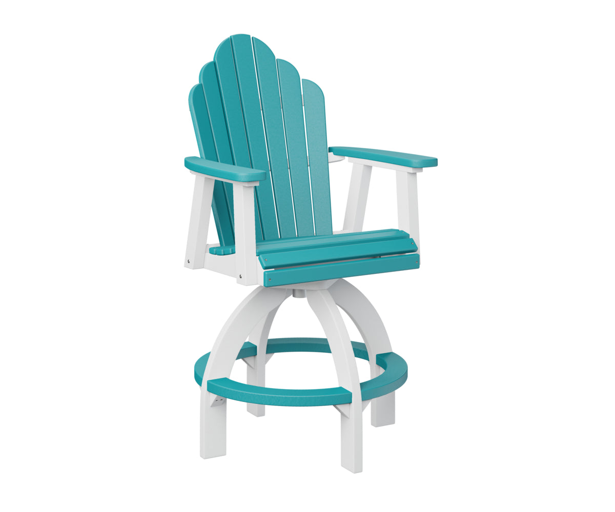 Berlin Gardens Cozi Back Swivel Bar Chair - Adjustable Height Counter Stool with Padded Seat - Perfect for Kitchen Island, Home Bar & Outdoor Patio Dining
