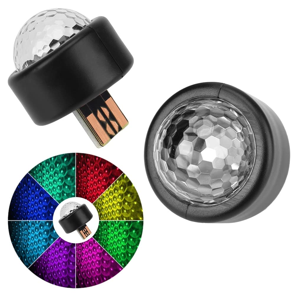 WM Home Mini USB Car Ambient Lights - RGB LED Atmosphere Lamp for Auto Interior, Roof Star Light Decorative Lighting | Perfect for Night Driving & Car Customization
