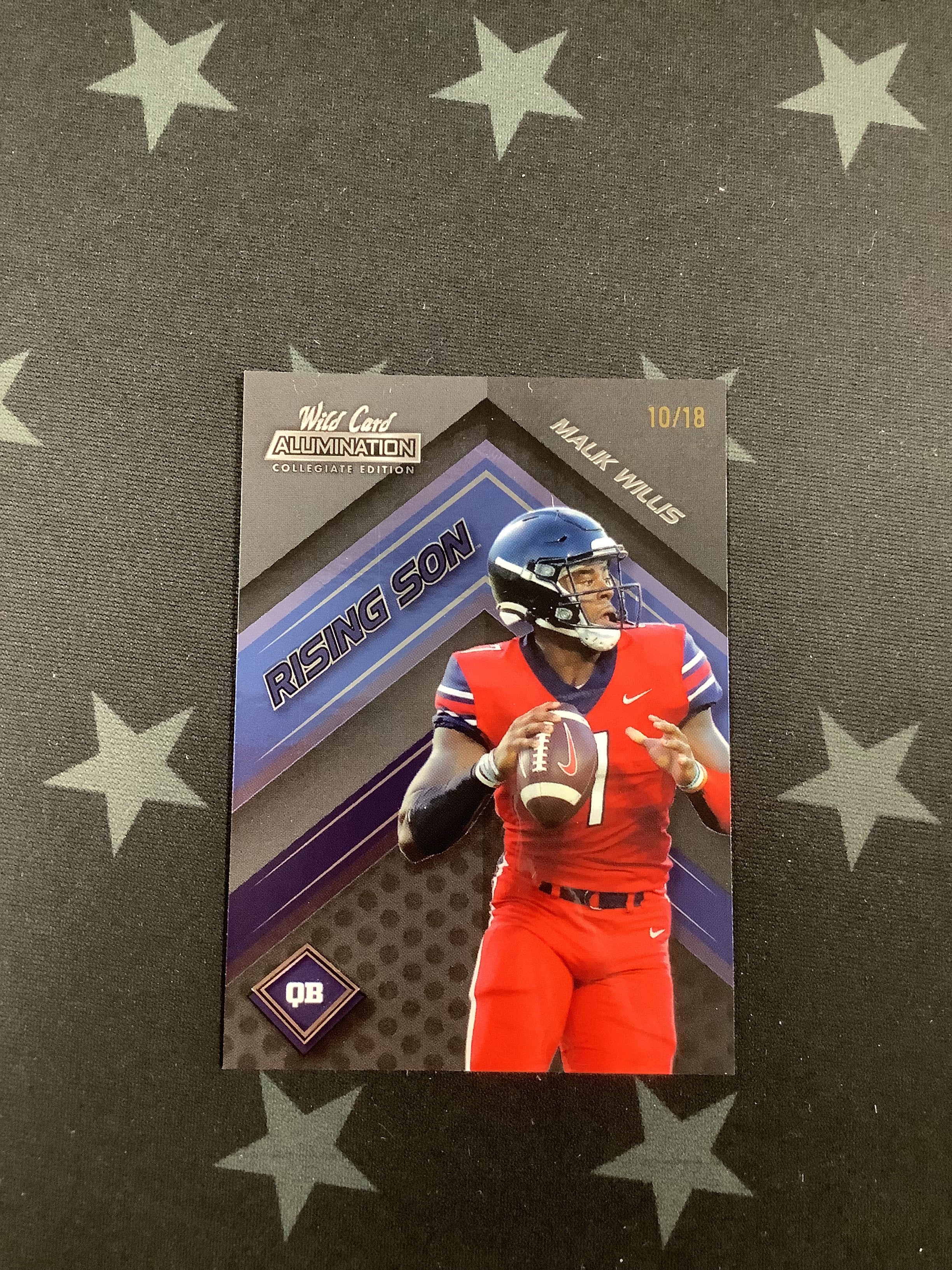 2021 Wild Card Alumination Collegiate Edition Malik Willis #ANRS 2/18 - Rising Star Football Trading Card - Perfect for Collectors & Sports Memorabilia Enthusiasts
